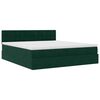 VidaXL Cadre de lit ottoman avec matelas vert fonc&eacute; 160x200 cm velours