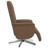 vidaXL Fauteuil inclinable avec repose-pieds marron tissu
