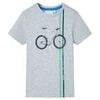vidaXL T-shirt pour enfants avec manches courtes gris 140