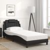 vidaXL Cadre de lit Viana sans matelas noir 90x190 cm similicuir