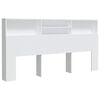 vidaXL Armoire de t&ecirc;te de lit Blanc 200x19x103,5 cm