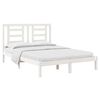 vidaXL Cadre de lit sans matelas blanc 140x200 cm bois de pin massif