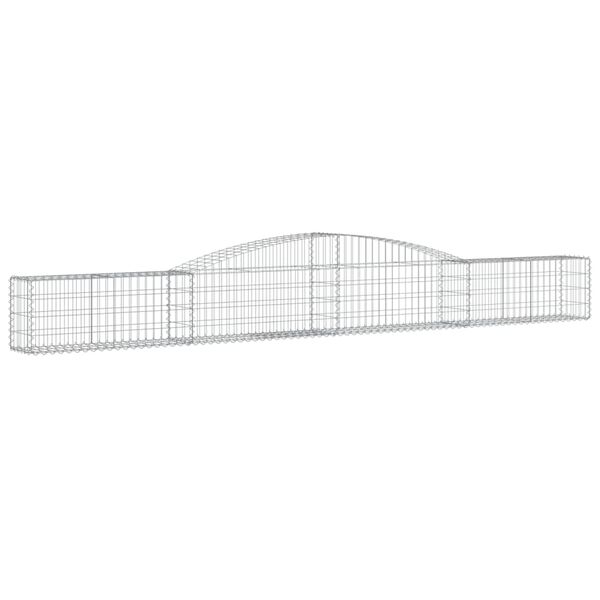 vidaXL Paniers à gabions arqués 6 pcs 400x30x40/60 cm Fer galvanisé