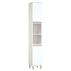 vidaXL Armoire de salle de bain blanc 30x30x190 cm bois d'ingénierie