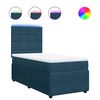 vidaXL Sommier &agrave; lattes de lit avec matelas bleu 80x200 cm velours