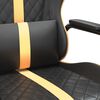 vidaXL Chaise de jeu Noir et dor&eacute; Similicuir