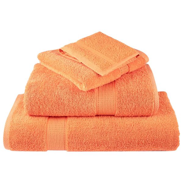 vidaXL Serviettes de sauna de qualit&eacute; sup&eacute;rieure SOLUND 10 pcs orange