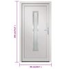 vidaXL Porte d'entr&eacute;e blanc 98x190 cm PVC
