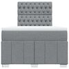vidaXL Sommier &agrave; lattes de lit et matelas gris clair 120x190 cm tissu