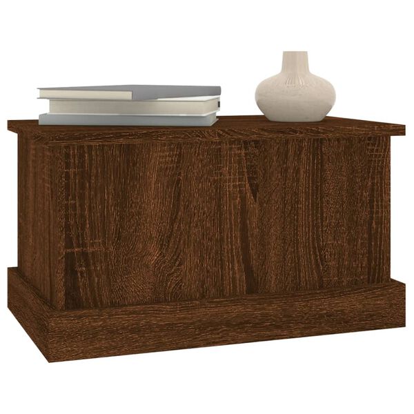 vidaXL Boîte de rangement chêne marron 50x30x28 cm bois d'ingénierie