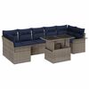 vidaXL Ensemble de canap&eacute; de jardin 8 pcs Gris Poly Rattan