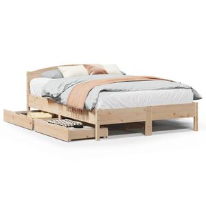 vidaXL Cadre de lit sans matelas 160x200 cm bois massif de pin