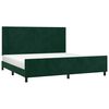 vidaXL Cadre de lit sans matelas vert fonc&eacute; 200x200 cm velours