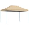 vidaXL Tente de r&eacute;ception pliable escamotable beige 440x292x315 cm
