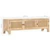 vidaXL Meuble TV 140x30x40 cm Bois de manguier et canne naturelle