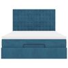 vidaXL Cadre de lit ottoman avec matelas bleu foncé 140x190 cm velours
