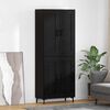 vidaXL Haut Armoire 2 pcs Ch&ecirc;ne noir Bois d'ing&eacute;nierie
