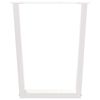 vidaXL Pieds de table &agrave; manger en forme de V, 2 pi&egrave;ces, blanc, 60 x (72-73,3) cm, acier