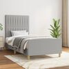 vidaXL Cadre de lit sans matelas gris clair 90x190 cm tissu