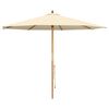 vidaXL Parasol de jardin &Oslash; 300 x 248 cm Bois d'eucalyptus massif