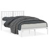 vidaXL Cadre de lit m&eacute;tal sans matelas et t&ecirc;te de lit blanc 120x200 cm