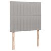 vidaXL Sommier &agrave; lattes de lit et matelas gris clair 120x190 cm tissu