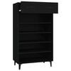 vidaXL Armoire à chaussures Noir 60x35x105 cm Bois d'ingénierie