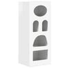 vidaXL Buffet ELST Blanc brillant 40 x 35 x 100,5 cm Bois d'ing&eacute;nierie