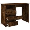 vidaXL Bureau chêne fumé 102x50x75 cm bois d'ingénierie