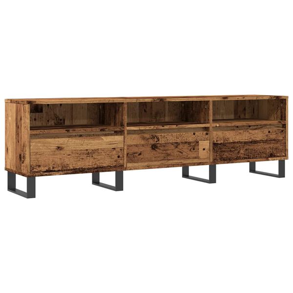 vidaXL Meuble TV vieux bois 150x30x44,5 cm bois d'ing&eacute;nierie