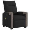 vidaXL Fauteuil inclinable de massage &eacute;lectrique Noir Tissu