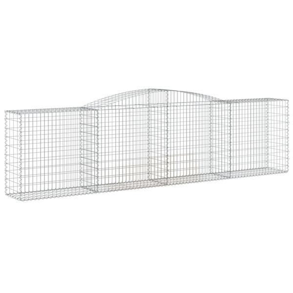 vidaXL Paniers à gabions arqués 5 pcs 400x50x100/120 cm Fer galvanisé