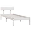 vidaXL Cadre de lit sans matelas blanc bois de pin massif