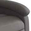 vidaXL Fauteuil de massage inclinable &eacute;lectrique gris cuir v&eacute;ritable