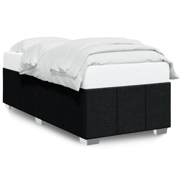 vidaXL Cadre de lit sans matelas noir 90x200 cm tissu