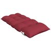 vidaXL Coussins de chaise &agrave; dossier bas lot de 6 rouge bordeaux
