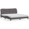 vidaXL Lit avec matelas Hvar gris 180x200 cm similicuir
