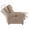 vidaXL Fauteuil de massage Taupe Tissu microfibre