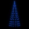 vidaXL Sapin de No&euml;l &agrave; LED sur m&acirc;t de drapeau 200 LED bleu 180 cm