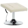 vidaXL Fauteuil de massage avec repose-pied blanc cr&egrave;me similicuir