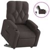 vidaXL Fauteuil inclinable &eacute;lectrique marron fonc&eacute; tissu