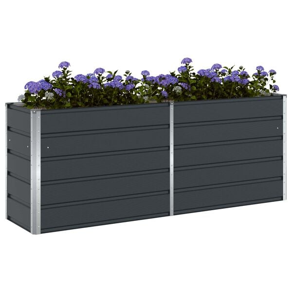 vidaXL Jardini&egrave;re Anthracite 480 x 50 x 45 cm Acier galvanis&eacute;