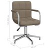 vidaXL Chaise pivotante de bureau Taupe Tissu