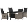 vidaXL Ensemble de salle &agrave; manger pour jardin 5 pcs Gris polyrotin