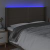 vidaXL T&ecirc;te de lit &agrave; LED Taupe 183x16x118/128 cm Tissu
