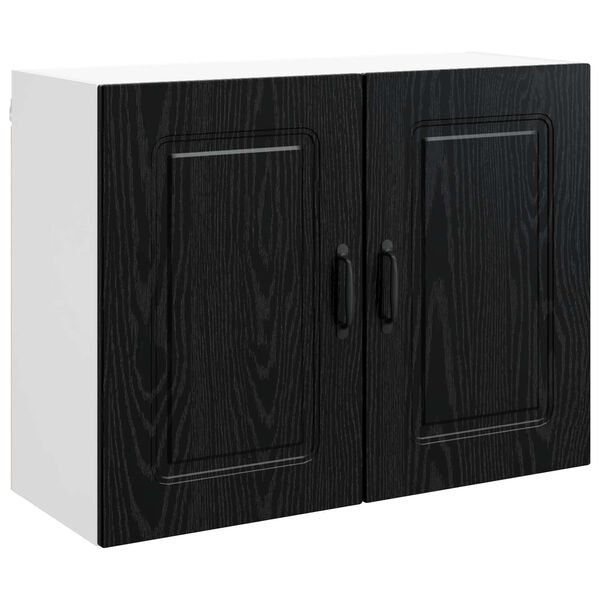 vidaXL Armoire de cuisine avec porte Kalmar Ch&ecirc;ne noir 80 x 31 x 60 cm