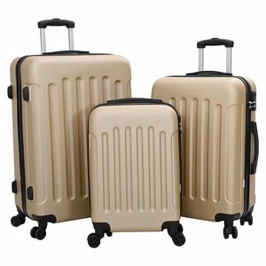vidaXL Valise 3 pcs Champagne 50 x 31 x 78 cm Plastic ABS