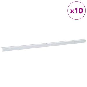 vidaXL Nez de marche 10 pcs Argent&eacute; 67 x 3.5 x 3 cm Aluminium