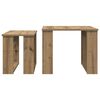 vidaXL Ensemble de tables basses 2 pcs Ch&ecirc;ne artisanal