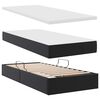 vidaXL Lit avec rangement et matelas Noir 90 x 200 cm Simili cuir